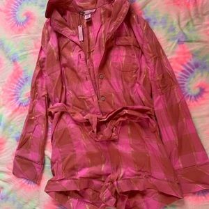 New with tags XS VS Victoria’s Secret pink and gold jumper one piece pajamas